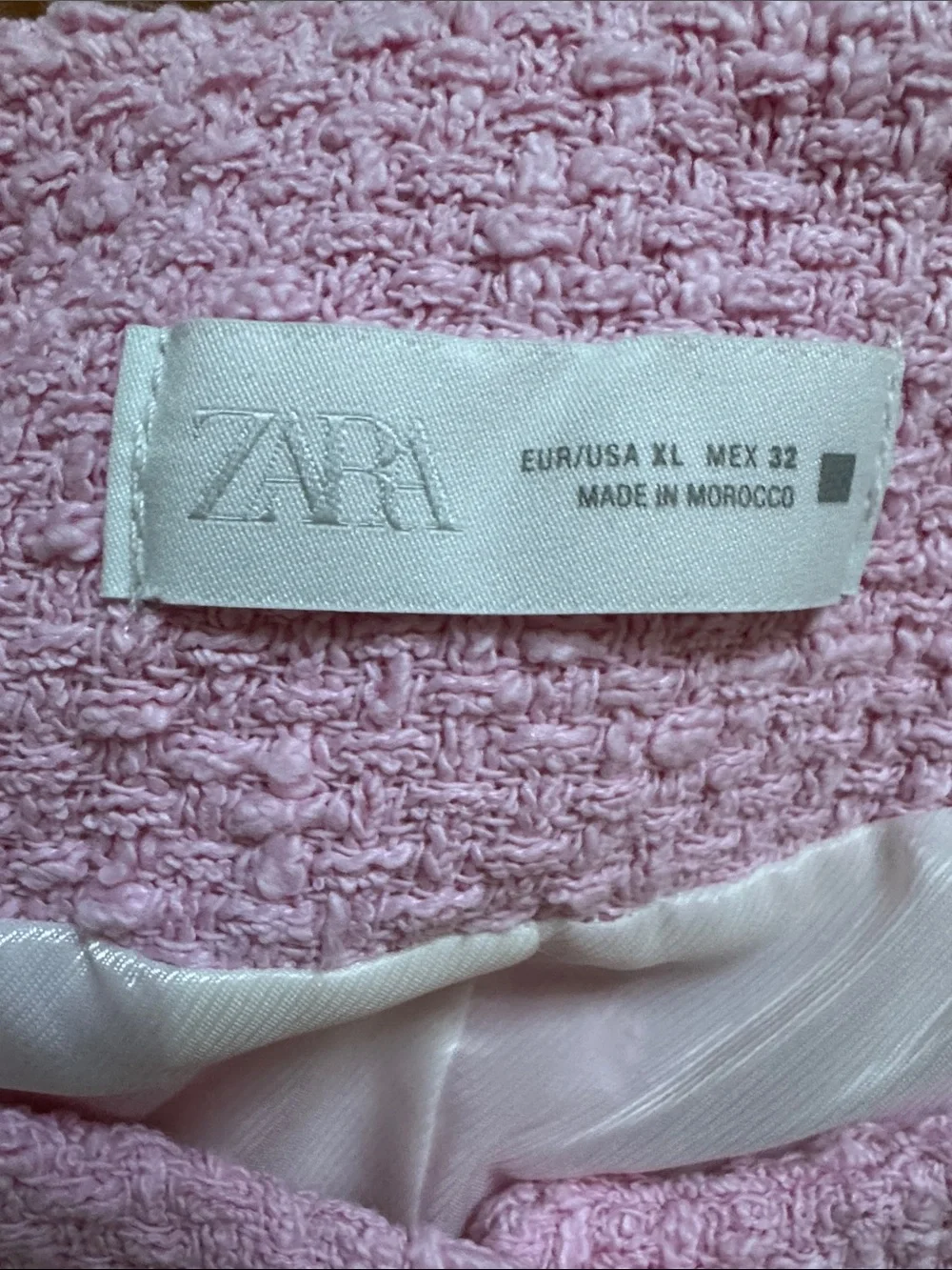 Zara Pink Tweed Belted Vest - Picture 2 of 3